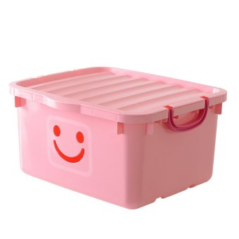 Thùng nhựa có nắp Happy Box YW-14 (Hồng nhạt)  