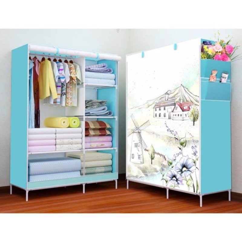 Nơi bán Tủ vải quần áo 3d Trang Anh (xanh dương)