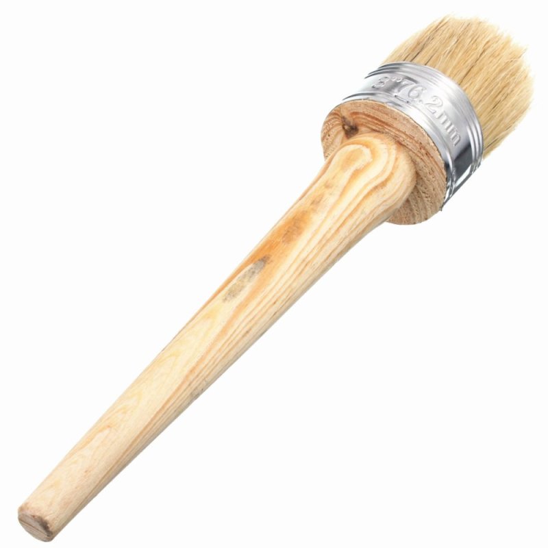 Mua Wooden Handle 50mm Dia Round Bristle Chalk Oil Painting Wax Brush Brand New US
