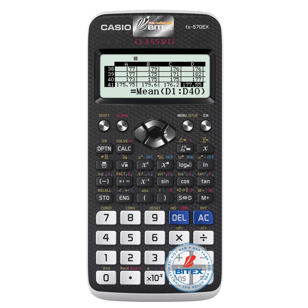 Máy tính Casio FX 580 VNX: Với tính năng đa dạng và chức năng tính toán chính xác, máy tính Casio FX 580 VNX là sự lựa chọn tuyệt vời cho sinh viên và những người đang làm việc cần tính toán phức tạp. Hãy khám phá mọi tính năng đầy hấp dẫn của máy tính Casio FX 580 VNX qua hình ảnh liên quan dưới đây.