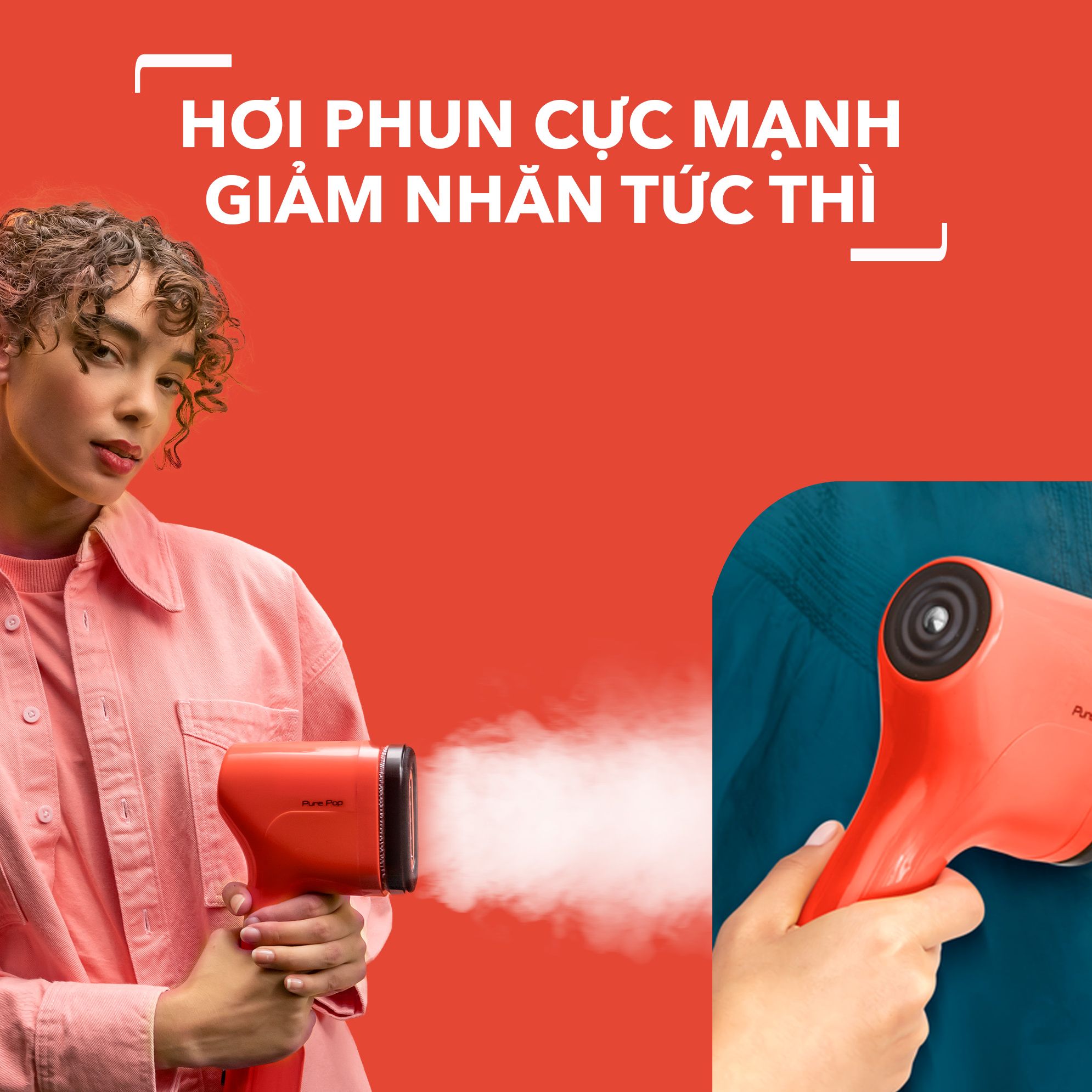Bàn ủi hơi nước cầm tay Tefal Pure Pop Bàn Ủi Du Lịch Nhỏ Gọn