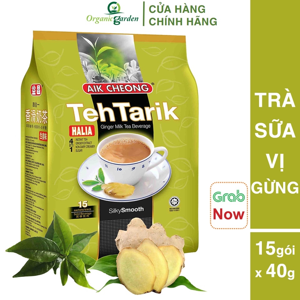 trà sữa teh tarik vị cổ điển aik cheong malaysia - teh tarik classic 3 in 1 - 600g (15 gói x 40g) 7