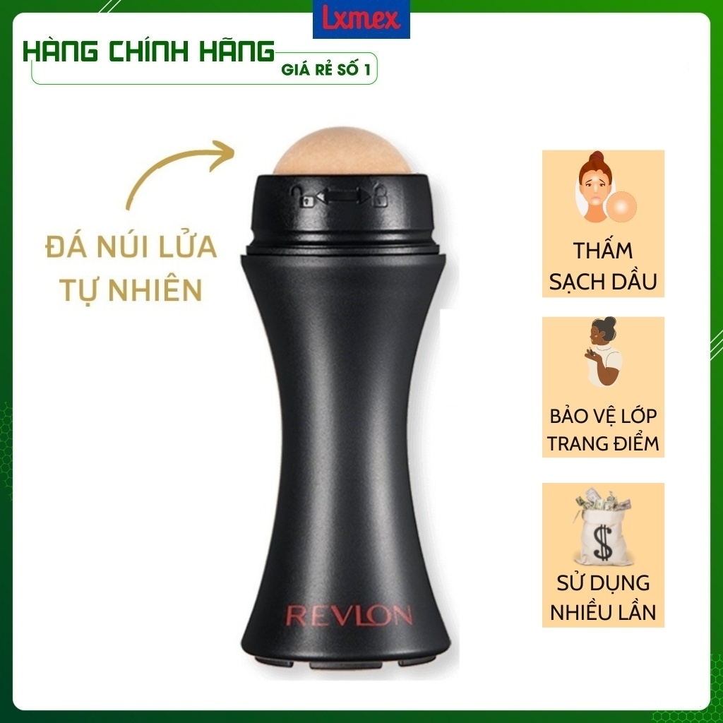 Thanh lăn thấm dầu cây lăn hút dầu làm từ đá núi lửa giấy thầm dầu thấm hút dầu thừa trên da mặt Revlon Oil
