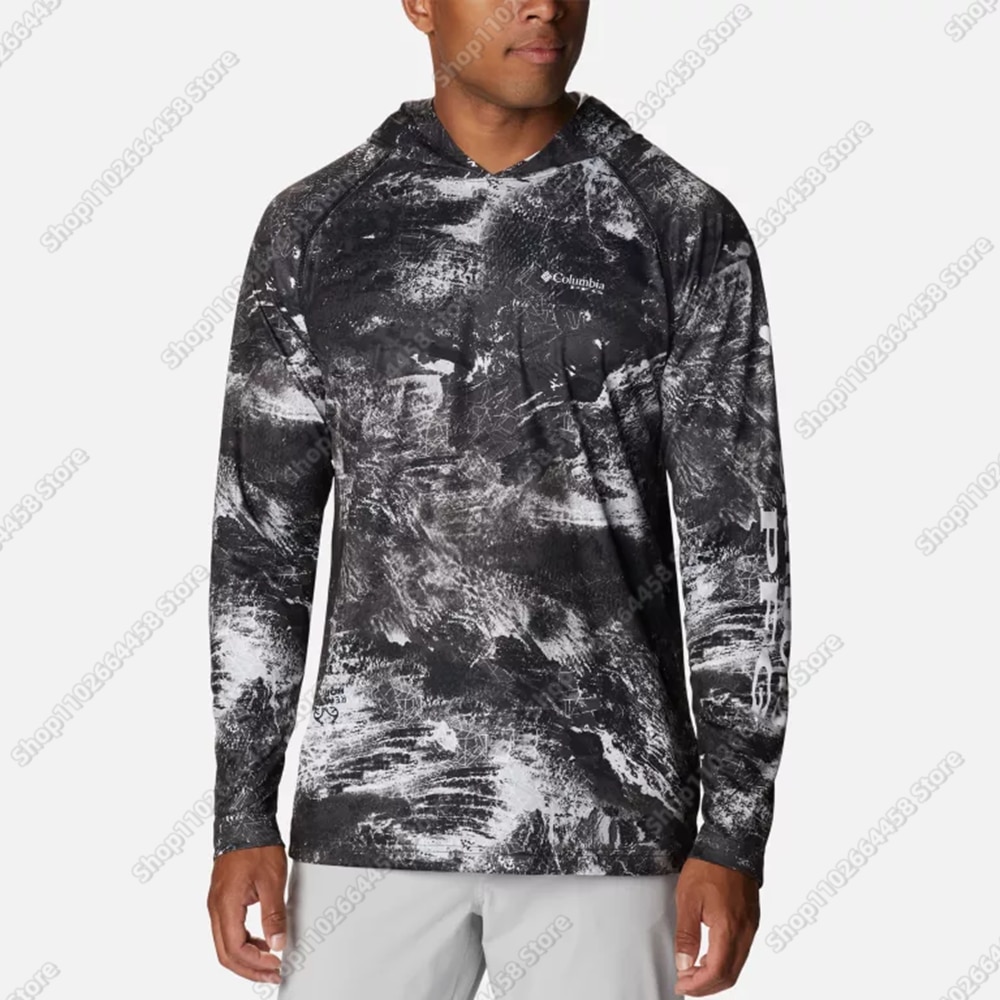 HUK Fishing Shirts Men's Outdoor Summer Long Sleeve Hoodie UPF 50+