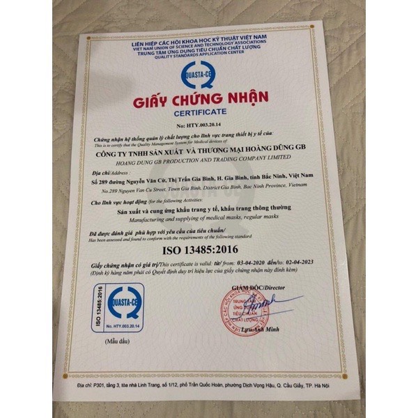 Chiếc Khẩu Trang Kháng Khuẩn 4D Hoàng Dũng Mask KF94, Đạt Chuẩn Hàn Quốc, Kháng Khuẩn - Ngăn Ngừa Vi Khuẩn