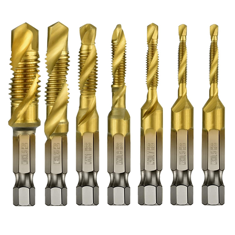 Hex Shank Titanium Combination Drill 