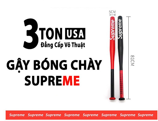 gậy bóng chày - gậy đánh bóng chày - Gậy bóng chày nhôm sắt, gậy đánh bóng chày giá rẻ,gậy bóng chày supreme , Màu sắc đen,đỏ , bạc ( giao ngẫu nhiên)- Kích thước 72cm x 28 inch- Năng 1kg 6