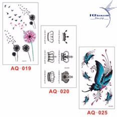 Chỗ bán Bộ 3 Hình xăm dán nam nữ cá tính phong cách Hàn Quốc – Combo 3 – Mix 3