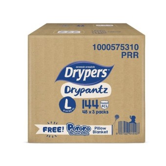 Bộ 3 tã quần L48 Drypers Drypantz 144 miếng  