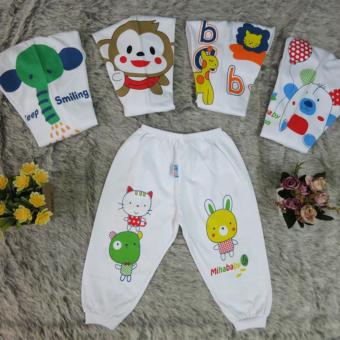 Bộ 5 Quần Dài Bo Trắng In Hình QD05 MihaBaby April 2018 - 2 Bộ 5 Quần Dài Bo Trắng In Hình QD05 MihaBaby - 2