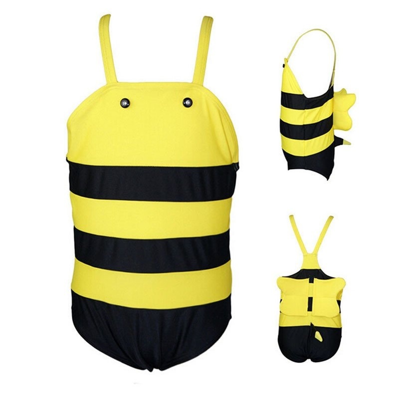 Nơi bán Fashion Baby Girls Swimwear Honey Bee Bikini Set Kids Swimsuit Bodysuit Hat - intl