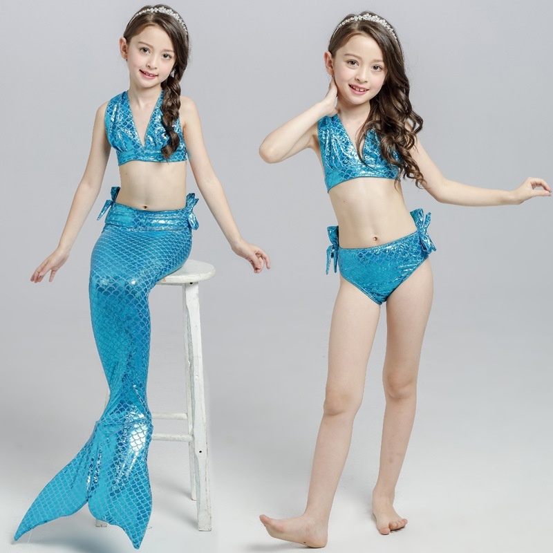 Nơi bán Mermaid Kids Swimwear Girl Bikini Mermaid 3 Piece Mermaid Swimsuit
Tail Swim Skirt Kids(blue) - intl