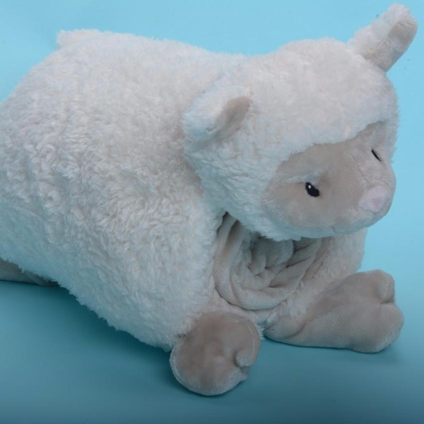 Hình ảnh Thú nhồi bông thương hiệu Little Footprints - Mền lông cừu+ gối cừu