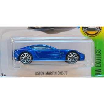Xe ô tô mô hình tỉ lệ 1:64 Hot Wheels 2017 Aston Martin One-77 ( màu Xanh )  