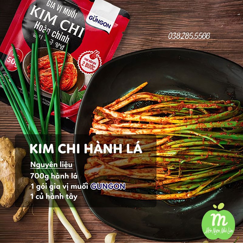 Combo 3 gói Gia vị muối Kim Chi hoàn chỉnh, Bột gia vị làm Kimchi Hàn Quốc Gungon