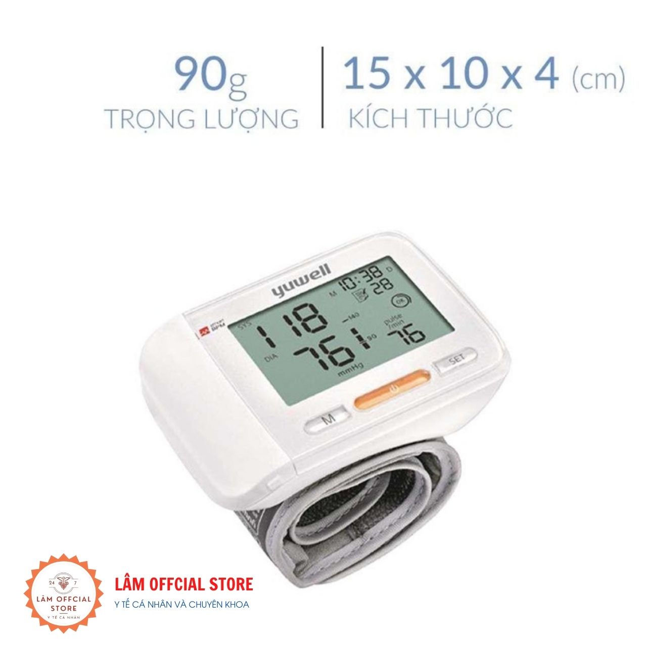 Máy đo huyết áp máy đo huyết áp điện tử cổ tay YUWELL YE8600A hàng