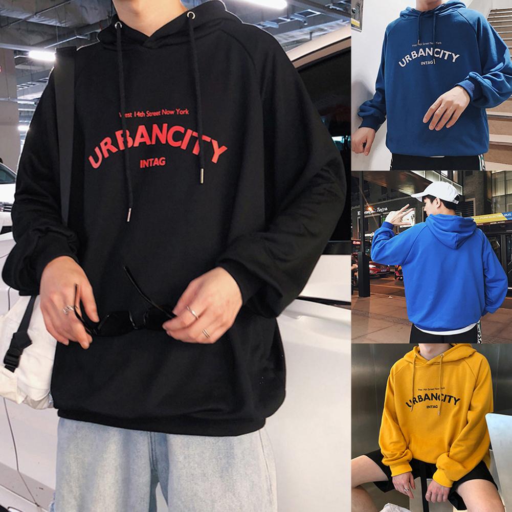 [พร้อมสต็อก] ผู้ชาย Hoodie พิมพ์เสื้อกันหนาวเสื้อลำลองสวมใส่ทุกวันหลวม Fit กีฬา Jogging เครื่องแต่งกาย