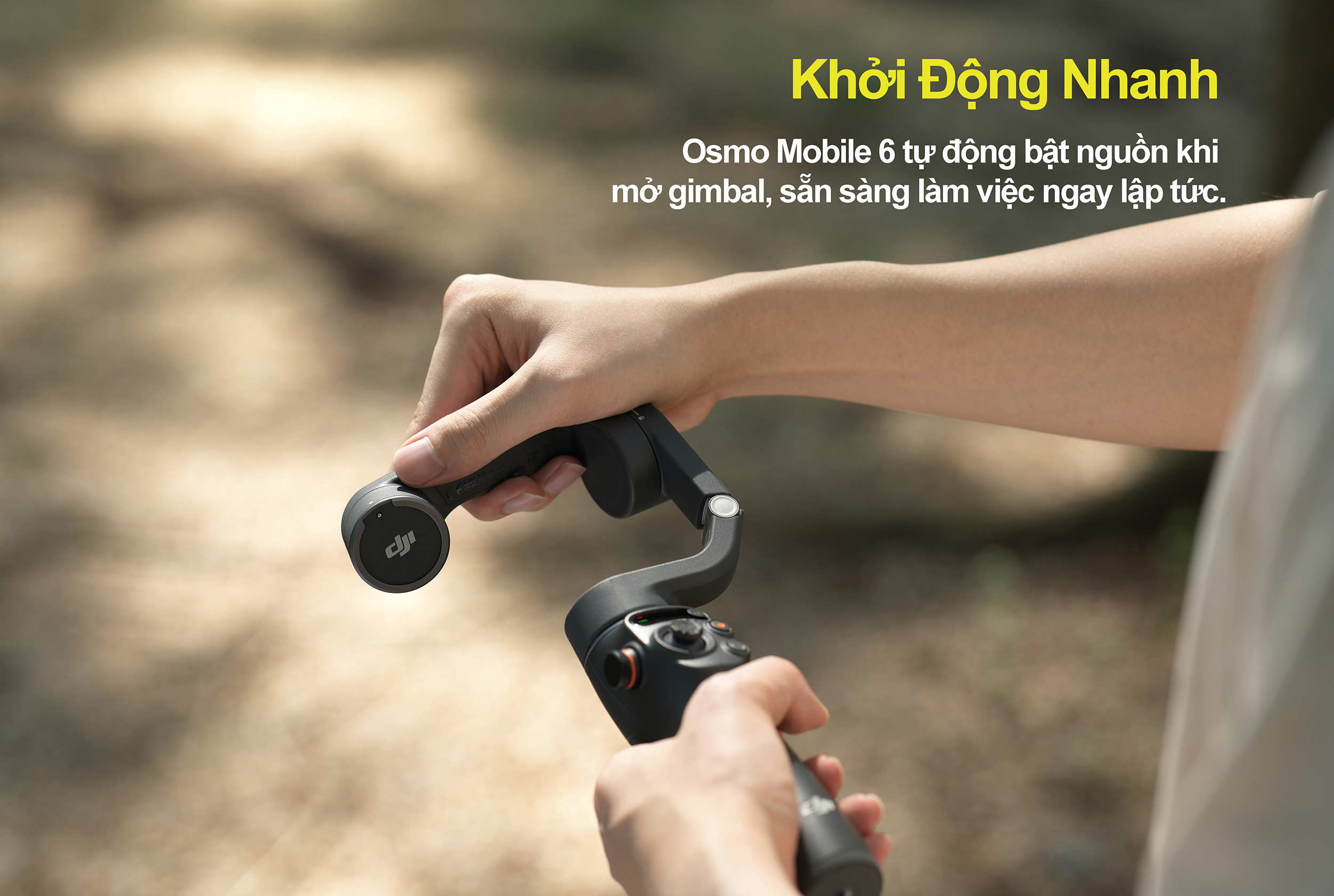 DJI OM 6 tự động kích hoạt quay chụp ngay sau khi mở gimbal