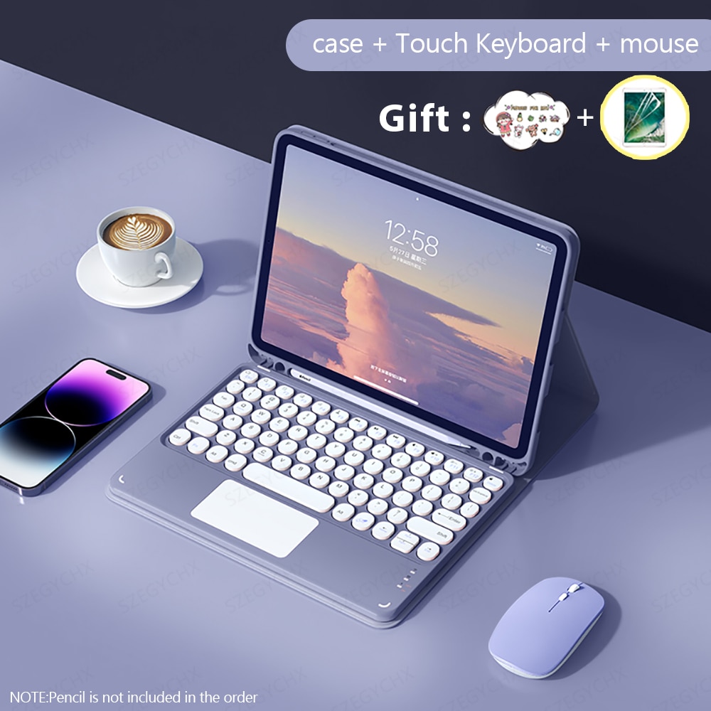 Touchpad Keyboard And Mouse For Ipad Air Detachable Bluetooth