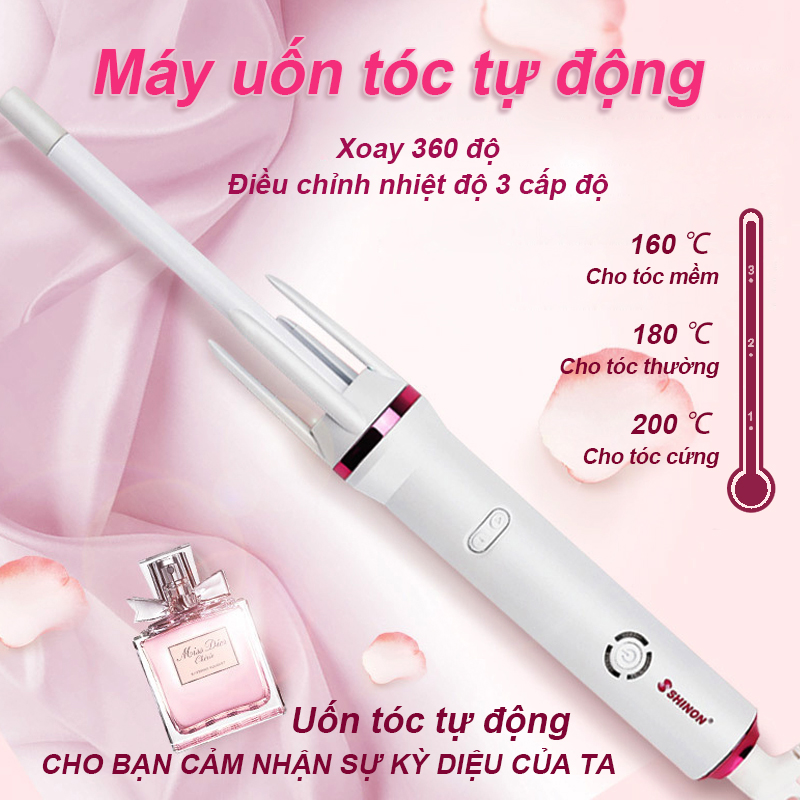 Máy uốn tóc tự động xoay 360 độ sẽ làm cho việc tạo kiểu tóc của bạn trở nên dễ dàng hơn bao giờ hết. Không cần phải tốn nhiều thời gian và công sức mà vẫn có được một kiểu tóc đẹp và ấn tượng. Hãy xem hình ảnh để biết thêm chi tiết về máy uốn tóc thú vị này.