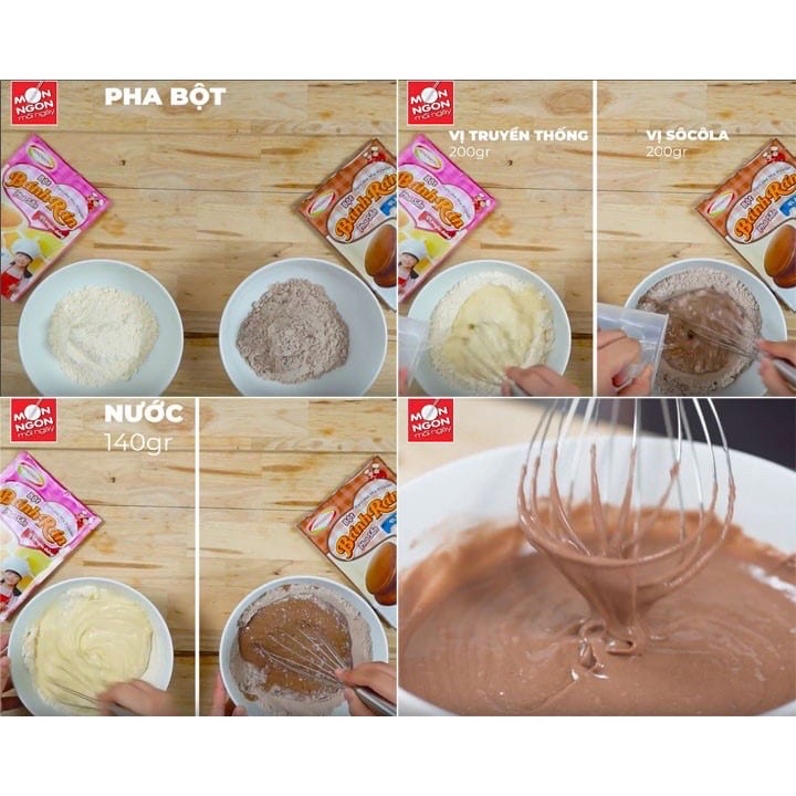 Bột bánh rán vị socola Ajinomoto 200g