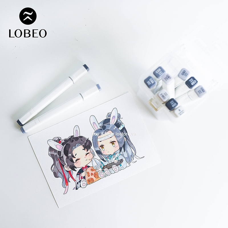 ↂ✾  [ LỖ STORE ] Màu dạ Touchliit 6 - Set xám