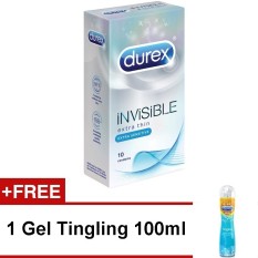 So Sánh Giá Bao cao su Durex Invisible 10 bao + Tặng gel bôi trơn Tingling 100ml  