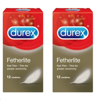 Bộ 2 hộp bao cao su Durex Fertherlite 12 bao  