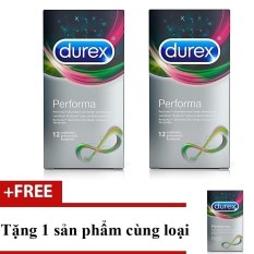 Giá Bộ 2 hộp bao cao su Durex Performa 12 bao + Tặng 1 hộp cùng loại  