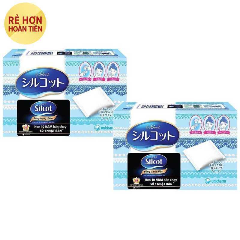 Nơi bán Bộ 2 hộp bông tẩy trang Unicharm Silcot 82M