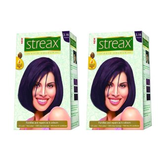 Bộ 2 hộp nhuộm tóc Streax 3.16 (Đỏ rượu vang)