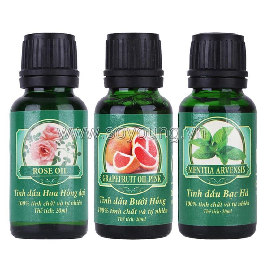 Hình ảnh Bộ 3 Lọ Tinh Dầu Bạc Hà Bưởi Hồng Và Hoa Hồng SoYoung 3OIL BH BUOIH ROSE 20ML