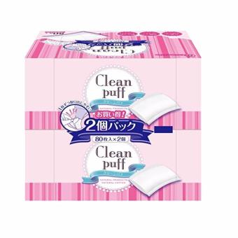 Bông tẩy trang Clean Puff Nhật Bản sét 2 hộp ( 1 hộp/ 80 cái )  