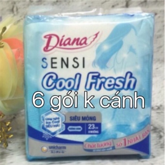 Combo 6 Gói BVS Diana Sensi Cool Fresh Không Cánh  