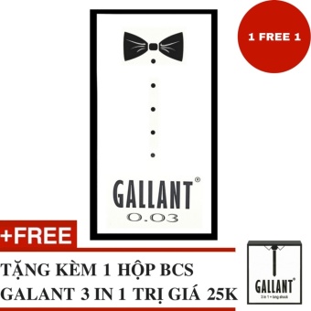Hộp Bao Cao Su Gallant 0.03 Hộp 12 Chiếc (Siêu Mỏng 0.03mm) - Tặng 1 Hộp Gallant 3 in 1...