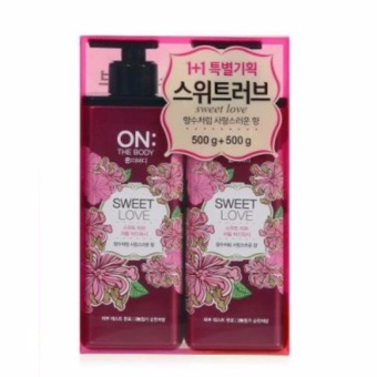 Hộp Quà 2 Chai Sữa Tắm Hàn Quốc On The Body Perfume Sweet Love Body Wash 500ml x 2 (Đỏ)...