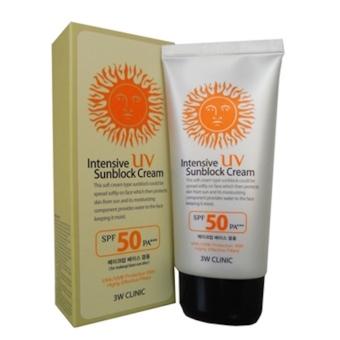 Kem chống nắng 3W CLINIC Intensive UV Sunblock Cream SPF 50 + Pa+++ 70 ml  