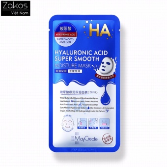 Mặt nạ siêu cấp ẩm MayCreate HA Xanh Hyaluronic Acid Super Smooth Moisture Mask - Zo Beauty  