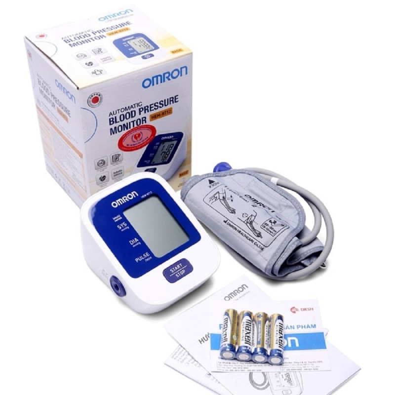 Máy đo huyết áp điện tử bắp tay Nhật bản Omron HEM-8712 (Trắng) bán chạy
