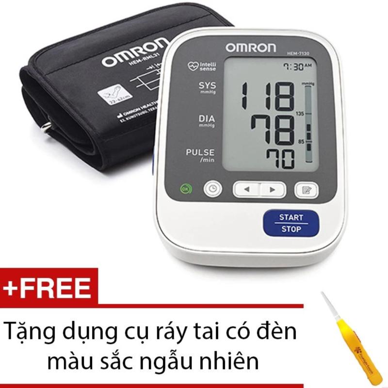 Máy đo huyết áp Omron Hem 7130 + Tặng dụng cụ ráy tai có đèn bán chạy