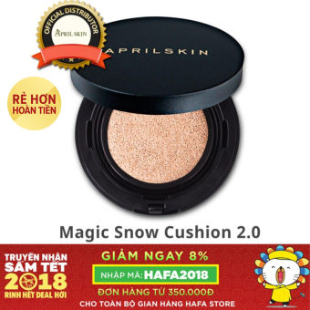 Phấn nước che phủ hoàn hảo April Skin Magic Snow Cushion Black 2.0 SPF50+/PA+++ No.22 Pink Beige  