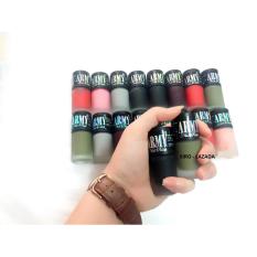 Sơn móng dạng nhám Army Rêu + Đen 15ml (Thái Lan) tốt nhất