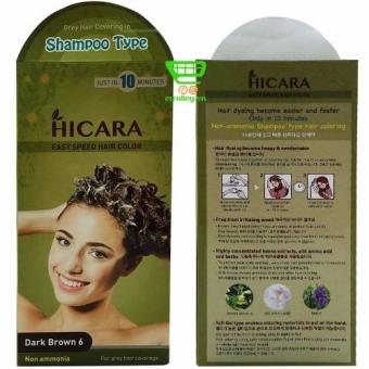 Thuốc nhuộm tóc phủ bạc dạng gội HICARA Easy 4 60g (Nâu Sáng)  