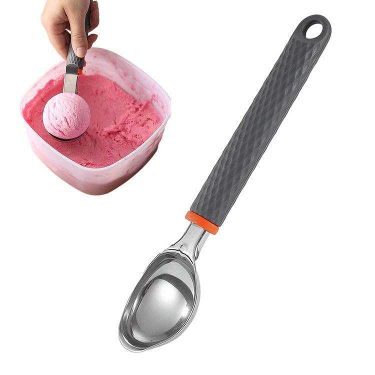 D Ice Cream Scoop, Stainless Steel Ice Cream Scooper with Trigger Release,  Metal Cookie Scoops, Iceream Scoop Spoon for Meatball Frozen Yogurt Gelatos