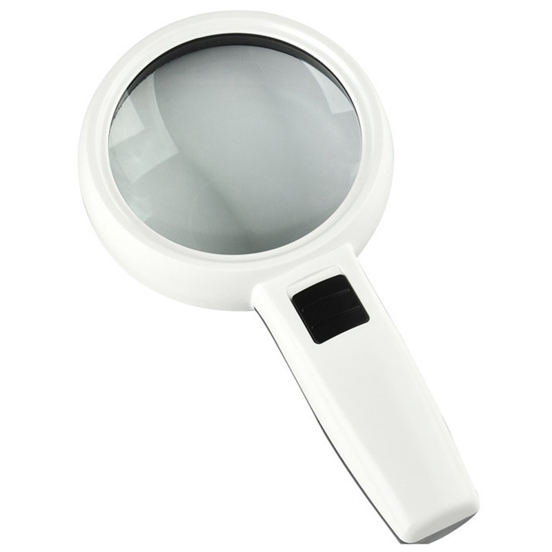 full page magnifying glass with light