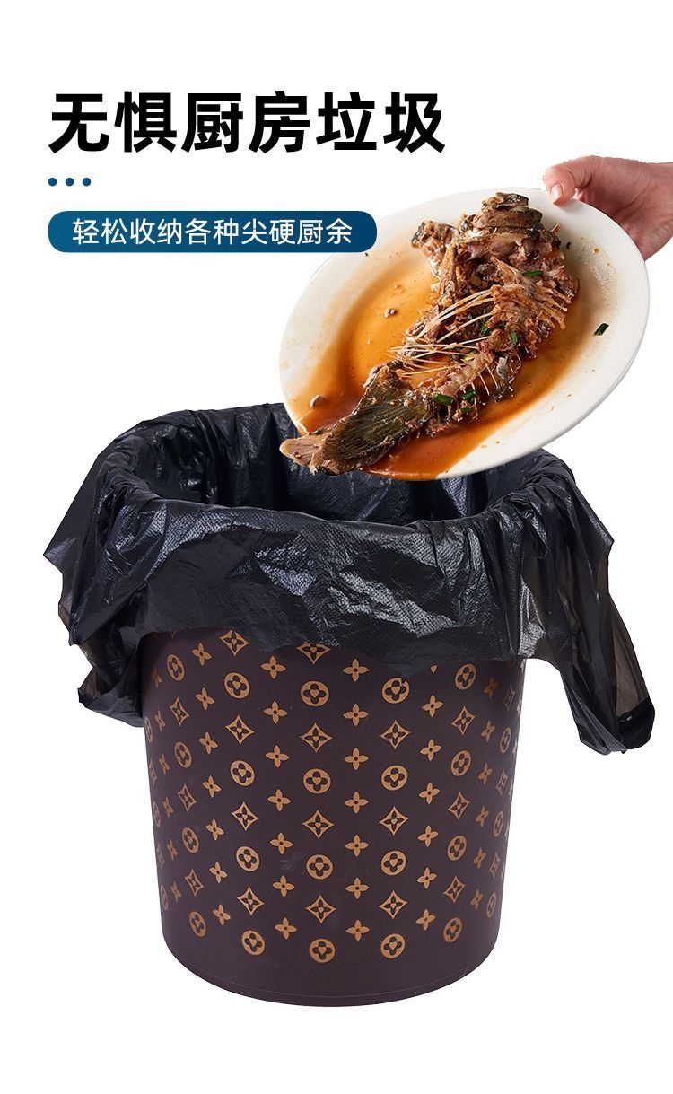 Black garbage bags household thickened portable vest style medium and large  kitchen disposable garbage bags wholesale plastic bags