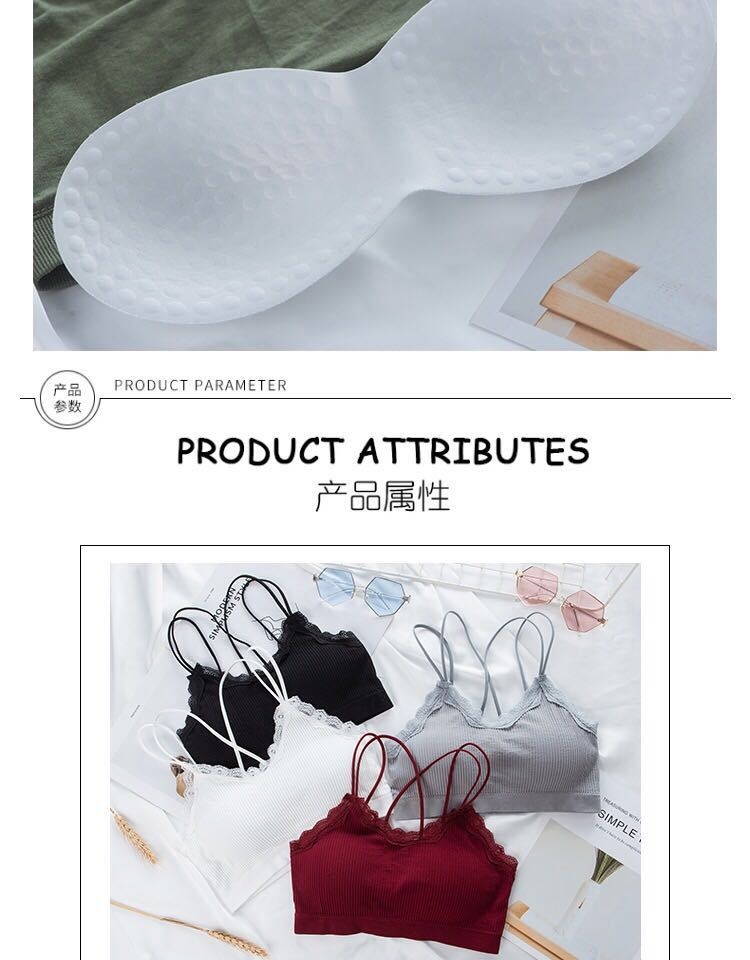 1 2 piece in summer new han edition lace the condole that wipe a bosom beauty underwear underwear female students render the bra back 5