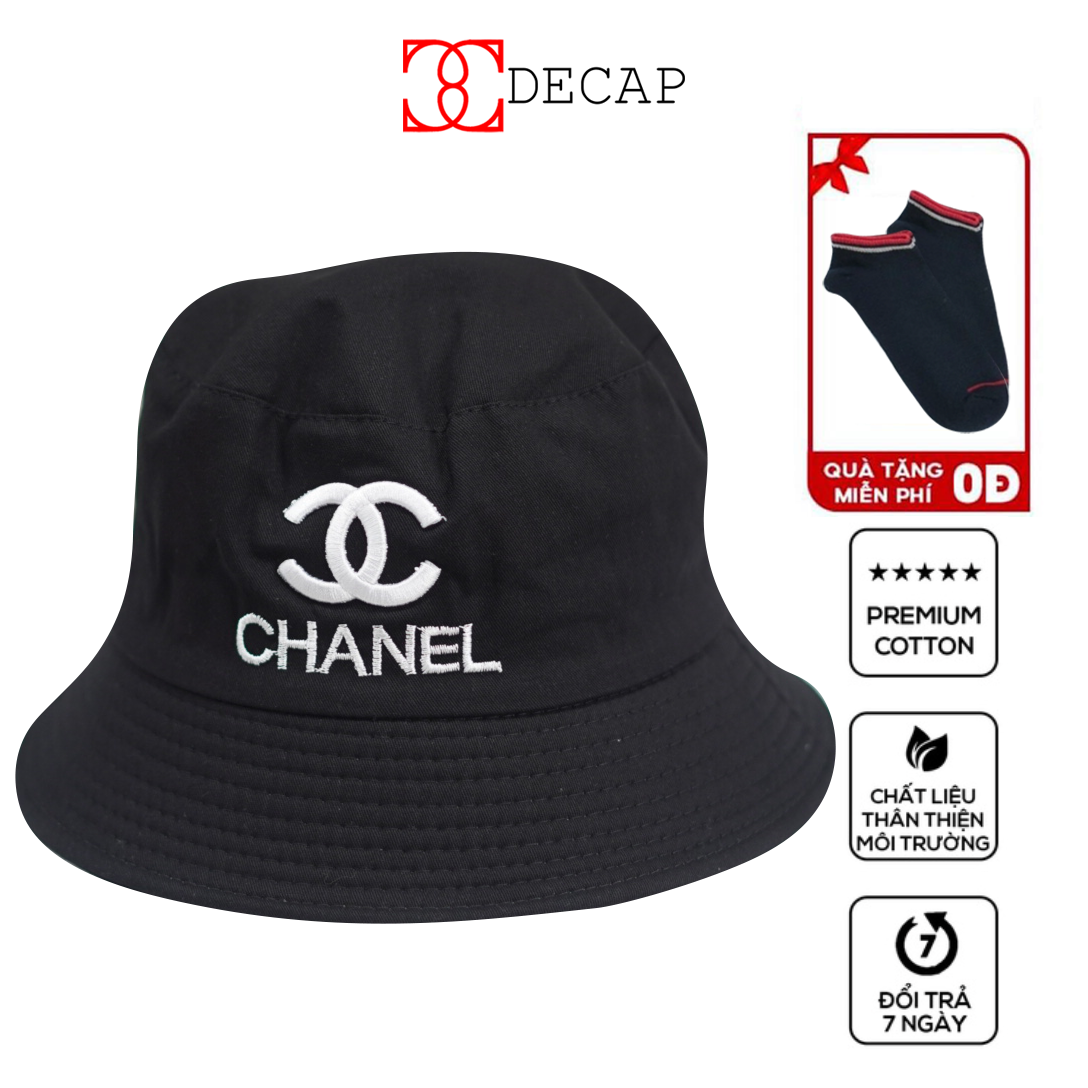 Chanel Houndstooth Tweed Bucket Hat Black White  Coco Approved Studio