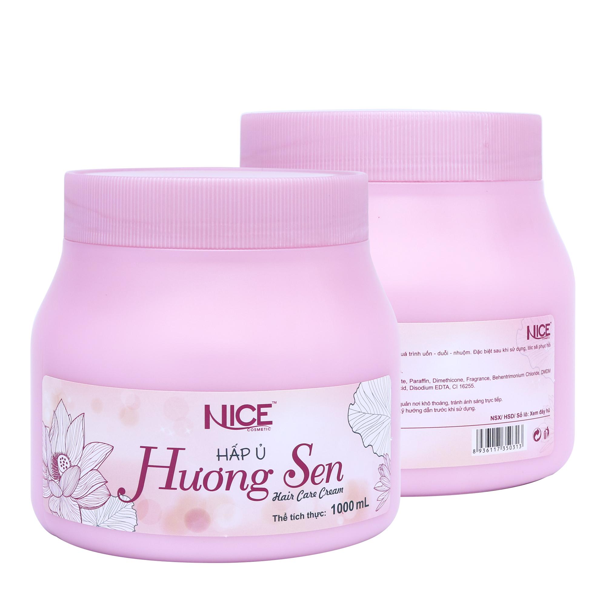 Hair Care Cream Hấp ủ Hương Sen Nice Cosmetic 1000ml Lazada Vn