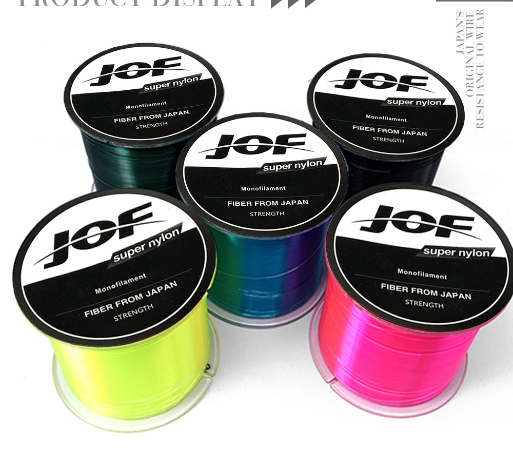 JOF 1000m 500m Super Strong Nylon Fishing Line 3.4LB - 28.6LB Japan Monofilament  Line